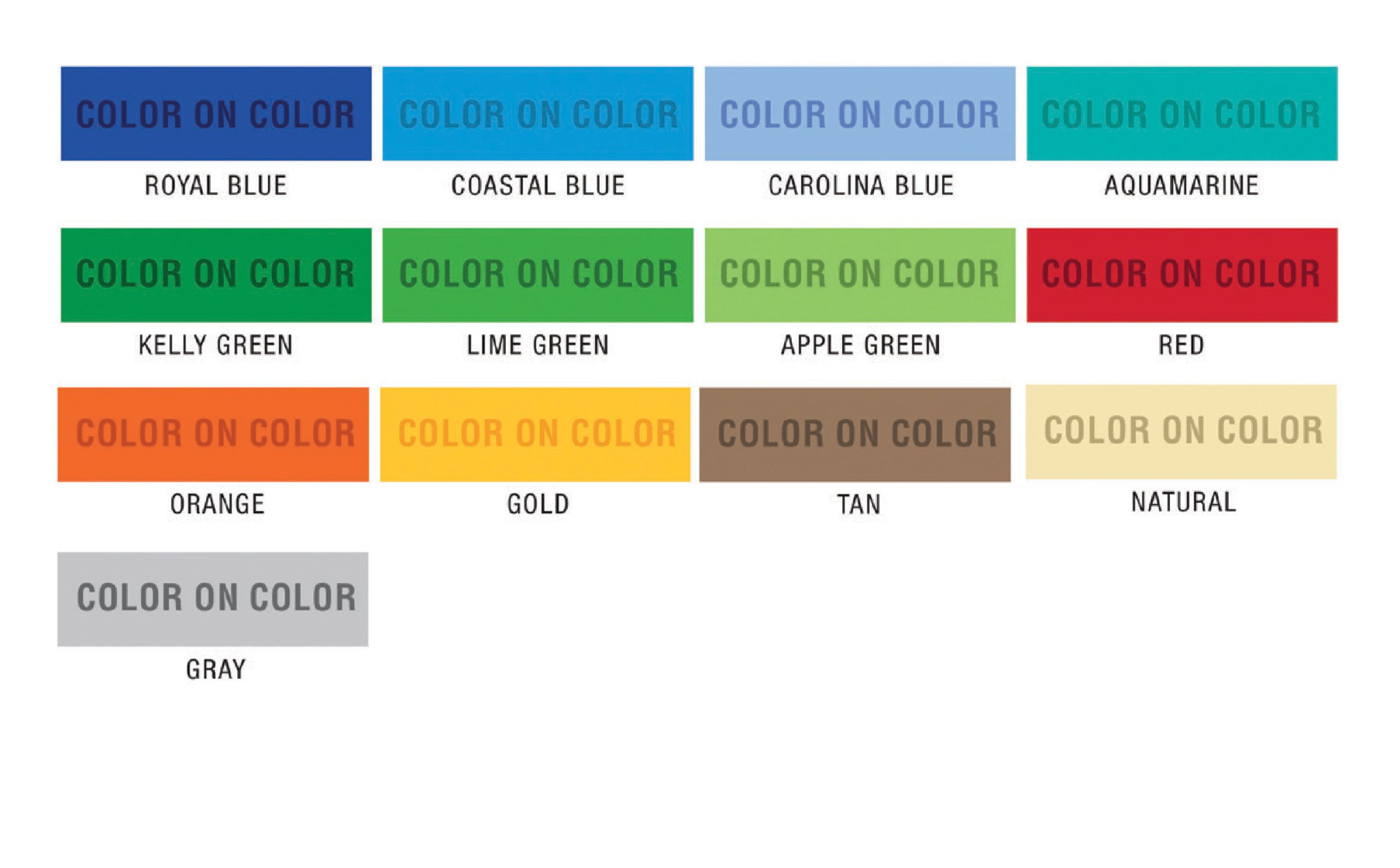 COLOR ON COLOR_COLOR CHART