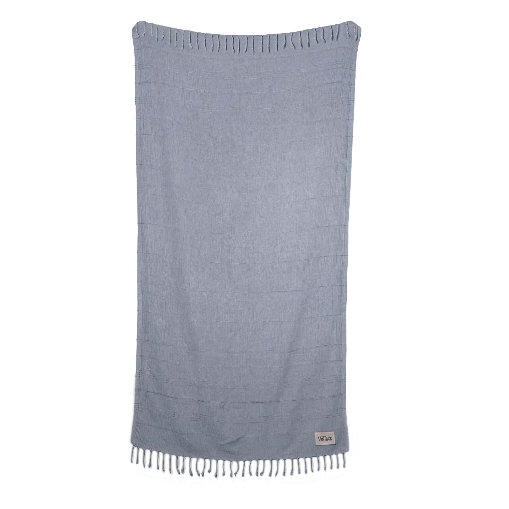 Stone Washed Demin Peshtemal Towel - Image 7